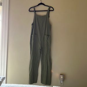 NEVER WORN! Cute olive green overalls.
